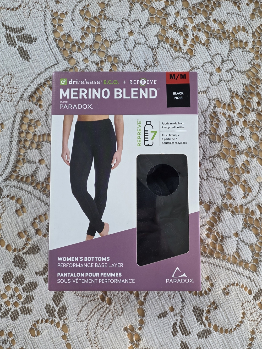 Paradox Merino Blend Women's Black Performance Base Layer Pants